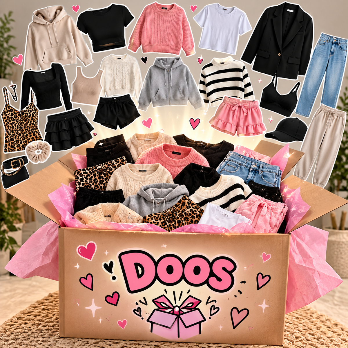 GOLD PLUSSIZE kleding pakket ONE SIZE REK 6 TAUPE
